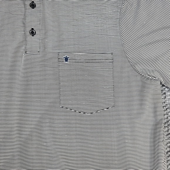 Simply Southern Polo Shirt Mens Large Striped Short Sleeve Stretch Golf Preppy - Picture 1 of 7